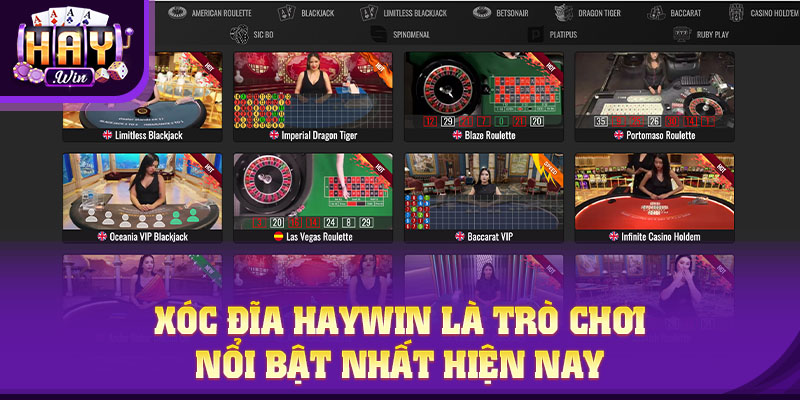 Xóc Đĩa HAYWIN là trò chơi nổi bật nhất hiện nay